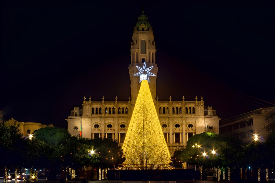 iluminação de natal porto