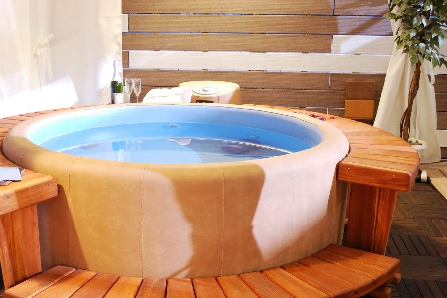 Jacuzzi exterior vs. interior